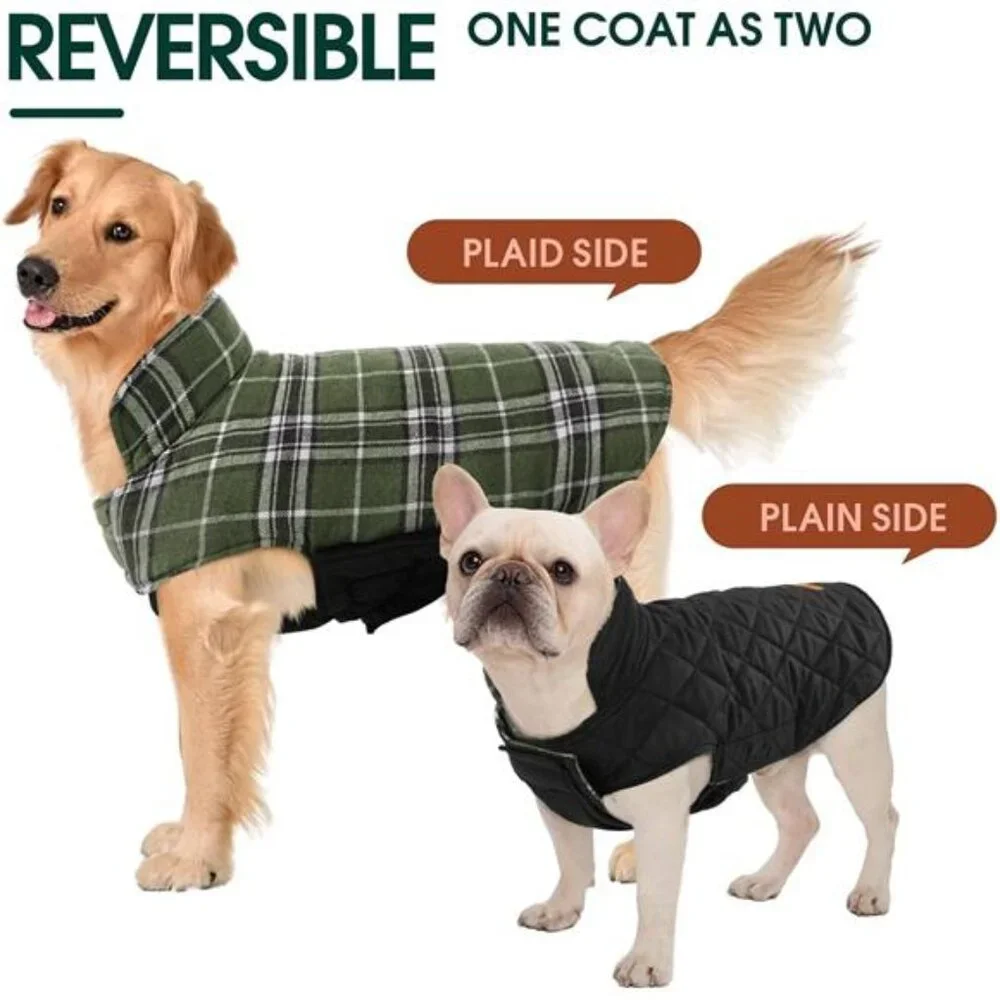 Warm Dog Coat, Waterproof Dog Coats for X-Small Dogs, Adjustable Durable